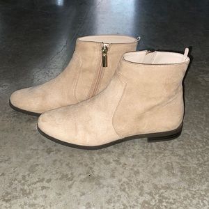 Faux-suede ankle boots